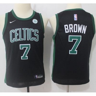 Nike Boston Celtics #7 Jaylen Brown Black Youth NBA Swingman Statement Edition Jersey